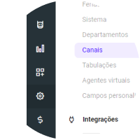 Em Configurações > Canais clique em “Conversation Page”.