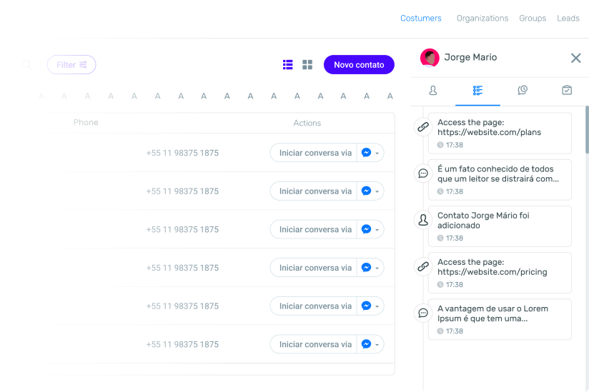 Access conversation history