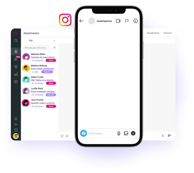 Responda todos no seu direct utilizando chatbots ou conectando a sua equipe de atendimento Responda todos no seu direct utilizando chatbots ou conectando a sua equipe de atendimento